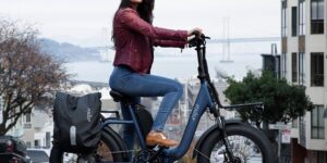 san francisco, woman, electric bike